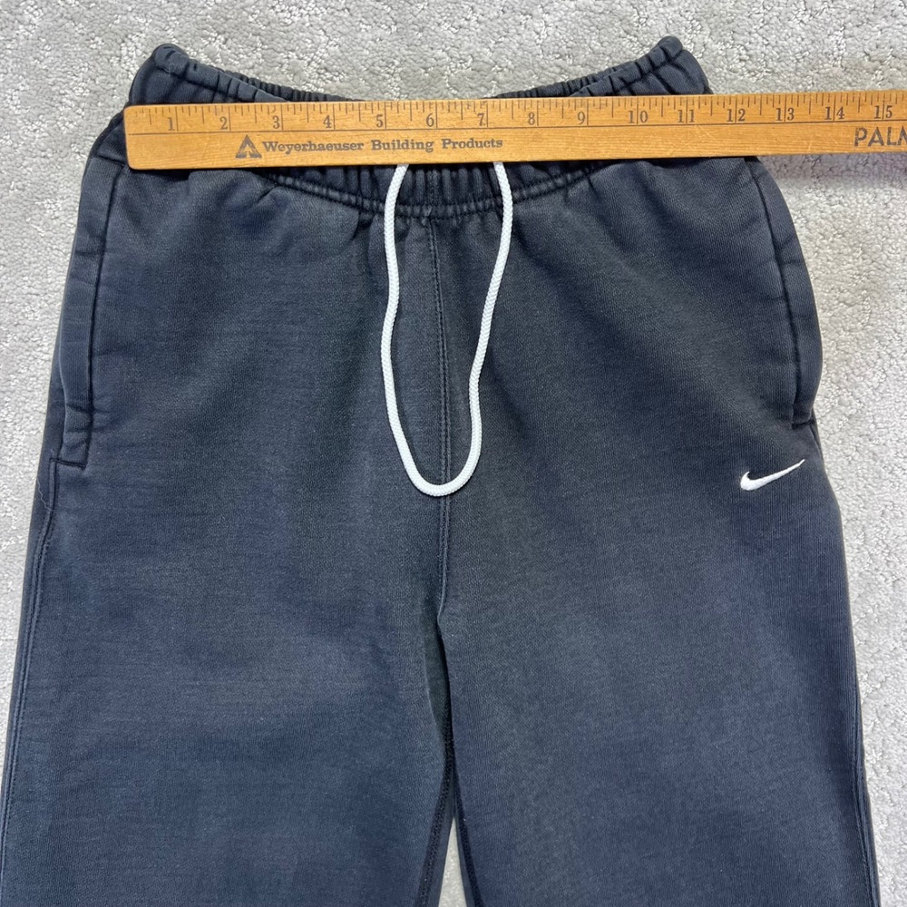 Nike Sweatpants Womens XS Black Faded Solo Swoosh Joggers Thick Heavy Fleece - Picture 12 of 16